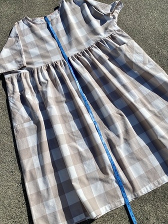 LUCIE dress in Fawn checks